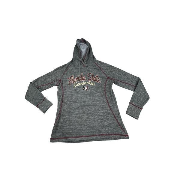 Florida State University Hoodie Women Large Grey Hooded FSU Pullover Logo (HRA) - Picture 1 of 3